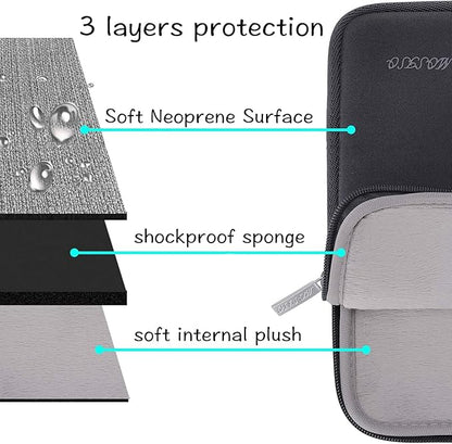 MOSISO Laptop Case 16 inch, 15-15.6 inch Laptop Sleeve Bag Compatible with MacBook Pro 16 inch, HP, Acer, Dell, Lenovo, ASUS Notebook, Neoprene Computer Sleeve Bag with Small Case, Space Gray