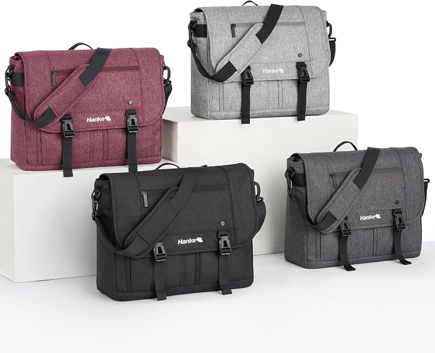 Hanke Durable Messenger Bag for Men with 15.6 Laptop Case, Business Cross Body Bag Briefcase for Women,School Work Tote Bag
