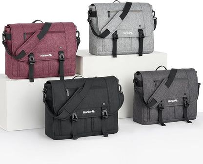 Hanke Durable Messenger Bag for Men with 15.6 Laptop Case, Business Cross Body Bag Briefcase for Women,School Work Tote Bag
