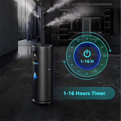 Large Humidifiers for Bedroom, 4.5 Gal Cool Mist Humidifier for Large Room Whole House with Remote Control, 800mL/h Output, 48H Runtime, Auto Humidistat, Wheels, Timer, Essential Oil Tray
