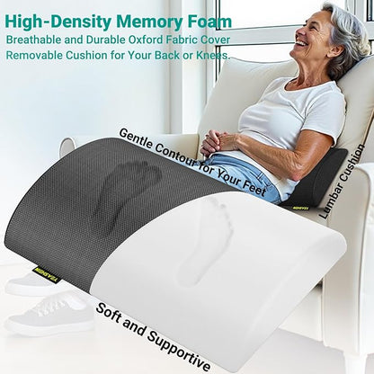 Adjustable Foot Rest for Under Desk at Work, Ergonomic Under Desk Footrest with 6 Positions, Foot Stools for Under Office Desk Chair, Leg Rest for Home, Car, Computer, Gaming Accessories