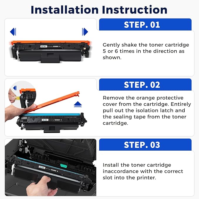 210X Toner Cartridges | Compatible Replacement for HP 210X W2100X W2101X W2102X W2103X 210A High-Yield Works with HP Color Pro 4201dw 4201dn MFP 4301dw 4301fdn 4301fdw Printer 4-Color Packs Set