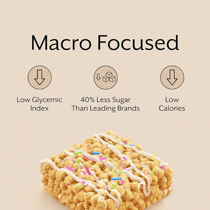ProMix Nutrition Protein Puff Bars, 12-Pack - Madagascar Vanilla - Marshmallow Crispy Treat - Great Tasting & Healthy On The Go Snack - High Protein & Low Calorie - Non-GMO & Free From Gluten, Soy, & Corn.