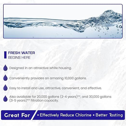 Crystal Quest Smart Ultimate in-Line Water Filter System - Filters Up to 30,000 Gallons - Inline Water Filtration for Refrigerator, Ice Maker, Coffee Maker - High-Performance 6-Stage Water Filter