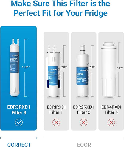 EDR3RXD1 Replacement Water, Compatible with 4396841, 4396710, KAD3RXD1, WHR3RXD, Kenmore 46-9083, 46-9030, 3 Pack