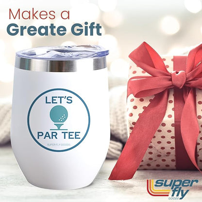 Super Fly Goods - 12oz Golf Mug – Insulated Stainless Steel Tumbler with Lid | Gifts for Women, Dad & Players, Unique Gift Idea for Golfers (Golf Tumbler)
