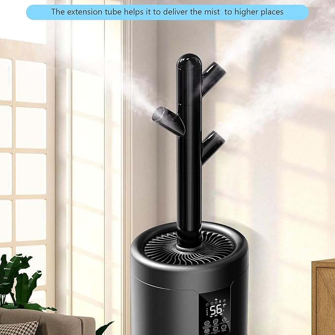 Large Humidifiers for Bedroom, 4.5 Gal Cool Mist Humidifier for Large Room Whole House with Remote Control, 800mL/h Output, 48H Runtime, Auto Humidistat, Wheels, Timer, Essential Oil Tray