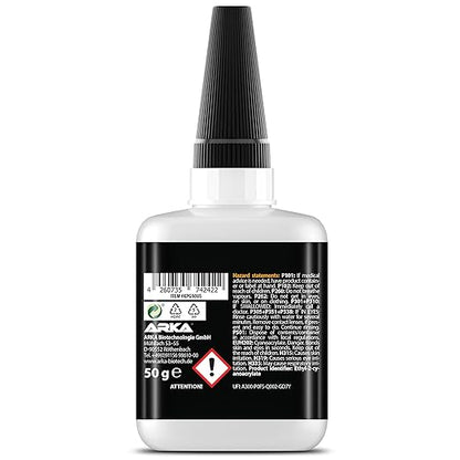 Super Glue Gel – 50 g / 1.75 oz – Extra Strong No-Drip Superglue for Plastic, Metal, Wood & Rubber – Waterproof & Heat Resistant Adhesive – Precision Tip – KRAFTPROTZ