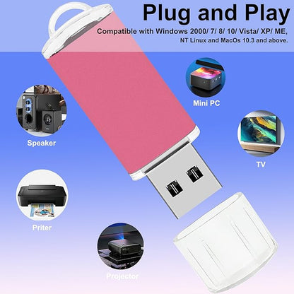 8GB USB Flash Drive 10 Pack Nicepicten USB 2.0 Thumb Drives Metal Jump Zip Drive Memory Stick Pendrive Memoria USB 8 GB with 10PCS Lanyard Label - Mixcolor 10 X 8GB Flash Drives