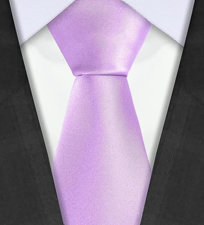 TIE G 5pcs Tie Set in WHITE OR BLACK GIFT BOX: Solid Color Necktie, Satin Bow Tie, Pocket Square, Lapel, Cuff Links
