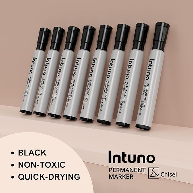 Permanent Markers, 96 Count Black, Chisel tip, Oil-Based Permanent Markers, Waterproof and Fade-Resistant, for Paper, Wood, Metal, Glass and More