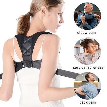 Posture Corrector for Women and Men, Back Straightener Posture Brace Corrector, Upper Back Brace Adjustable Posture Corrector for Back Pain Relief, Corrector de Postura para Hombre Mujer (S)