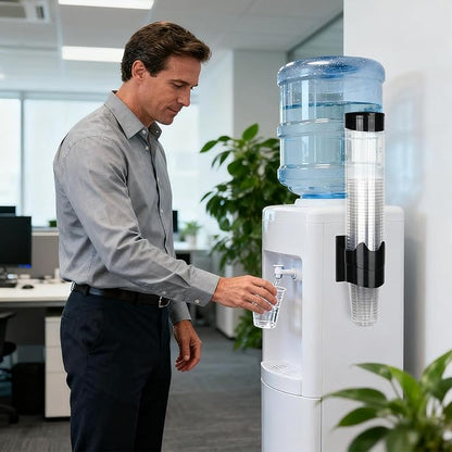 Upgraded Cup Dispenser, Wall Mount Pull Type Water Cooler Cup Holder for 9oz - 12oz Disposable Paper Plastic Cups for Home Office, with Magnetic Mounting Plate (Black)
