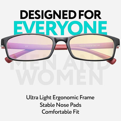 Prospek Blue Light Reading Glasses for Men and Women, Anti-Glare For Computer Use with Clear Lens 1.0 Diopters