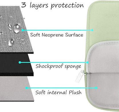 MOSISO Laptop Case 16 inch, 15-15.6 inch Laptop Sleeve Bag Compatible with MacBook Pro 16 inch, HP, Acer, Dell, Lenovo, ASUS Notebook, Neoprene Computer Sleeve Bag with Small Case, Sage Green