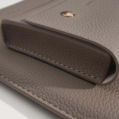 PU Leather Padded Laptop Sleeve 15.3Inch Compatible with MacBook Air 15 A3114 M3 Laptop Bag with Charger Pouch Color Camel
