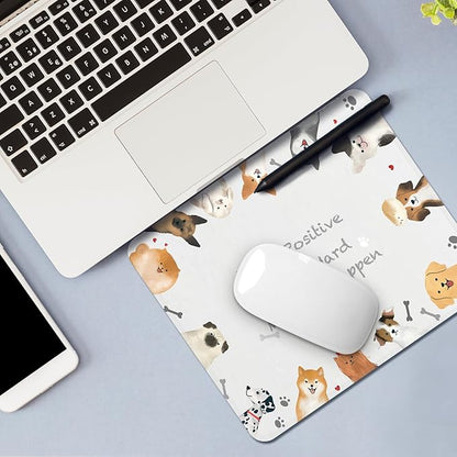 Square Mouse Pad with Stitched Edge, Premium Mousepad Washable Cloth. Computer Mouse Pad with Non-Slip Rubber Base, Mouse Pads for Computers Laptop Mouse 9.25x7.75x0.12 inch-Inspired Dog