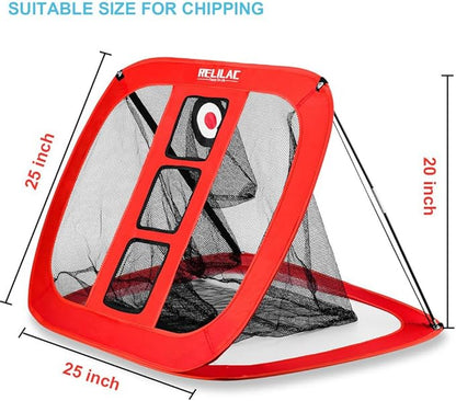 Pop Up Golf Chipping Net - Indoor/Outdoor Golfing Target Accessories for Backyard Accuracy and Swing Practice - Gifts for Men, Dad, Husband, Women, Kid, Golfers