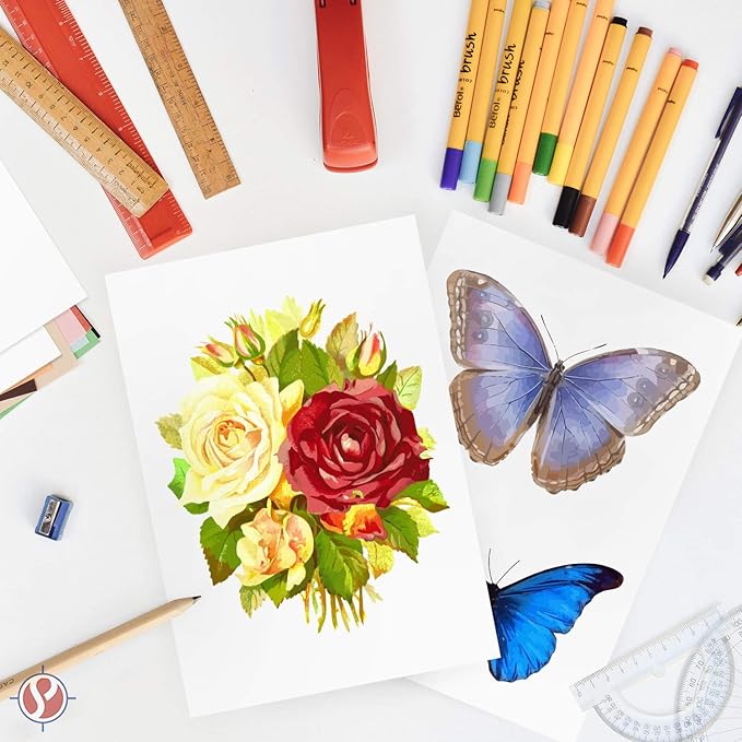 A5 Premium Multi Purpose White Paper - 24 lb (90 GSM) | For Copy, Printing, Writing | 5.83" x 8.27" inches (148 x 210 mm - Half of A4) | Full ream of 250 Sheets