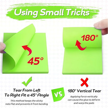 Sticky Notes 16 Pads, 3x3 Inch Self-Stick Notes with 8 Bright Colors, 60 Sheets/Pad, Strong Adhesive Memo Pads for Office, School, Home, Planner & Journal Supplies (960 Sheets Total)