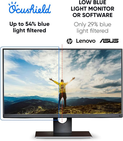 Ocushield 23.6” Premium Anti Blue Light Screen Protector with Privacy Filter for Laptops and Computer Monitors - Anti-Glare - Easy Install - Anti-Fatigue (522 x 294 mm)