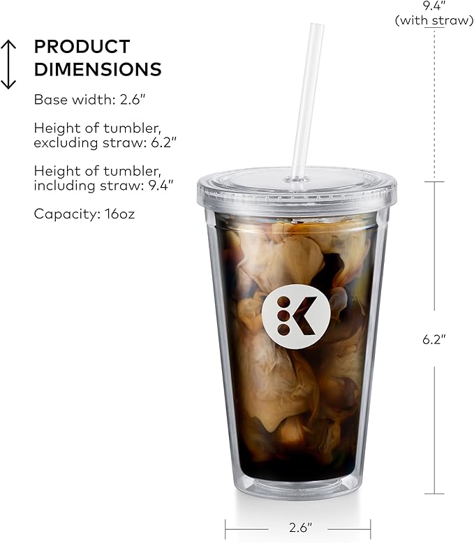 Keurig Iced Tumbler,16oz Capacity,(Pack of 6)