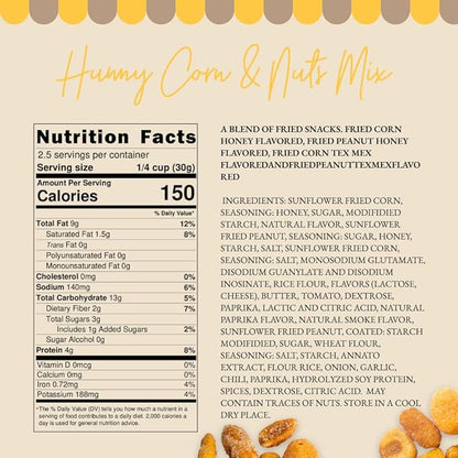 Müix Snacks, Special Flavor Trail Mix, Honey Mix, Mix Snacks (XL Corn, TexMex Peanut, Honey Corn and Peanut) - 2.3 Ounce Bags (Pack of 16 Bags)
