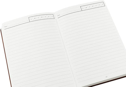 Wykeham's Executive 2026 Undated Daily Journal Planner – Customization Available (Brown, 8.5"×5.5" - Undated)