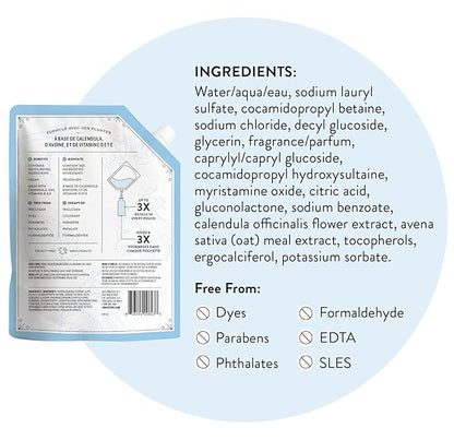 J.R. Watkins Gel Hand Soap Refill, Moisturizing Hand Wash, Alcohol-Free, Cruelty-Free, Ocean Breeze, 34 Fl Oz, 3 Pack