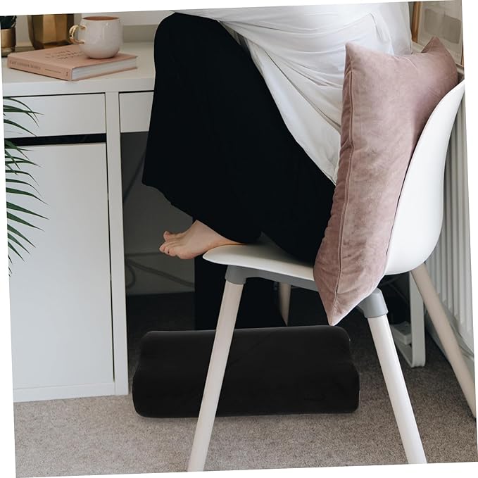 Under Desk Foot Rest Pad with Soft Cover Ergonomic Office Foot Support Cushion for Leg and Knee Relaxation Promotes Comfortable Footrest for Home and Work Use