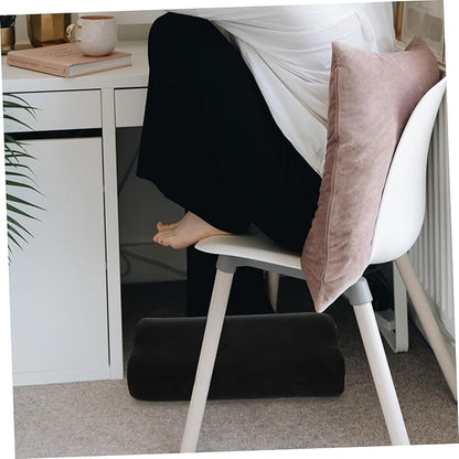 Under Desk Foot Rest Pad with Soft Cover Ergonomic Office Foot Support Cushion for Leg and Knee Relaxation Promotes Comfortable Footrest for Home and Work Use