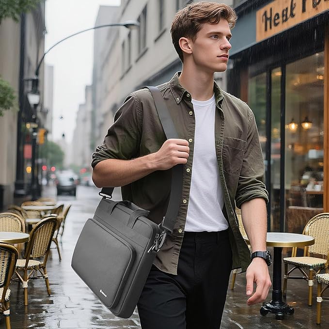 NIDOO 17 Inch Laptop Briefcase Shoulder Bag Computer Sleeve for 17.3" HP ENVY Laptop 17 / HP 470 G9 Laptop 17-cp1773ng / 17.3" IdeaPad 3 Gen 7 / Asus ZenBook Pro 17 / Acer Nitro 5 AMD