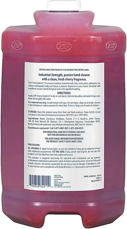 Zep Cherry Bomb Industrial Hand Cleaner Gel with Pumice - 1 Gallon (Case of 4) - 1049525 - Heavy-Duty Shop Grade Formula, Four Pumps Included