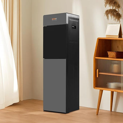 Water Coolers Standing Water Dispenser Cold Hot Dispenser, Modern Standing Water Dispenser Bottom Loading for Homes, Gyms, Office (Bottom Load Silver)