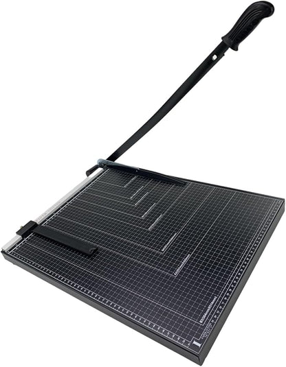 Paper Cutter,21" B3 Stack Paper Trimmer Paper Cutting Board,Heavy Duty Metal Base Paper Slicer with Safety Guard and Blade Lock,12 Sheets Capacity,Guillotine Paper Slicer Cutter for Home, Office