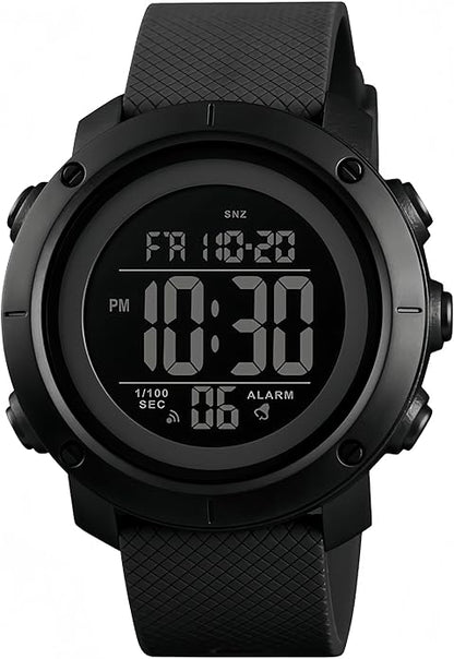 Digital Watch Sports Waterproof Military Back Light Small Watch for Men Black 1426