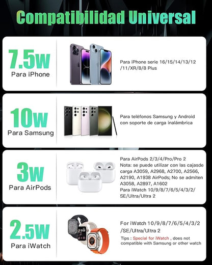 JARGOU 3 in 1 Charging Station for Apple Wireless Charger for iPhone 16 15 14 13 12 11 X 8 & for Apple Watch Charger Wireless Charging Station for Multiple Devices for AirPods 2/3/4/Pro/Pro 2