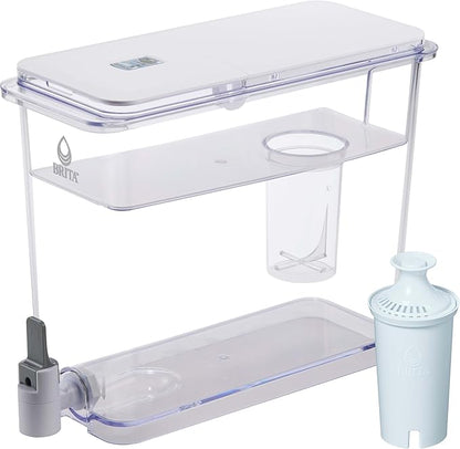 Brita UltraMax Large Water Dispenser with 1 BritaPlus Filter, 27 Cup, White (Package May Vary)