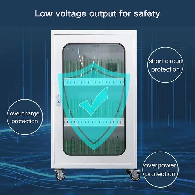 Cell Phone Charging Stations 20 Device Mobile Charging and Storage Case, USB Rechargeable Mobile Phone Charging Cabinet,for Office Classroom、Hospitals, airports and More(White, 20 Device)
