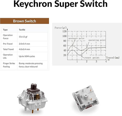 Keychron K8 Version 2 TKL Wireless Mechanical Keyboard, QMK/Launcher Bluetooth 5.2/Wired, RGB Backlit Shine-Through PBT Keycaps, Super Brown Switch, Aluminum Frame for Mac Windows Linux