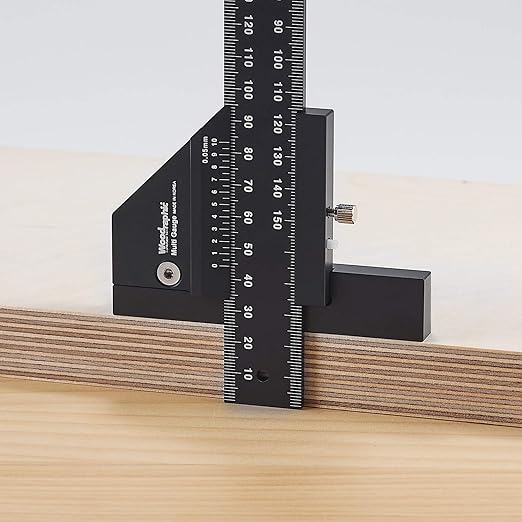 Scriber Gauge – Precision Marking Tool, Measuring Ruler, Layout Square, Thickness Gauge, CNC Aluminum Woodworking Tool for Joinery, Framing, Cabinet - Professional Classic Model (900mm)