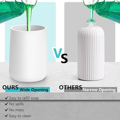 Automatic Soap Dispenser Liquid Touchless: 9oz Plastic White 3-Level Adjustable Modern Rechargeable Electric Smart Auto Soap Dispenser - Bathroom Kitchen Hand Dish Lotion