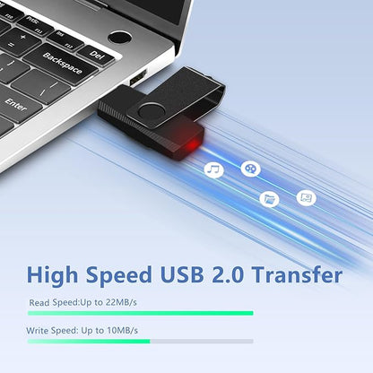 AGECASH A 2GB USB Flash Drive 20 Pack Swivel USB 2.0 Thumb Drive Flash Drive 2GB USB Drive 20 Packs Pendrive Jump Drive Memory Stick with Keychain