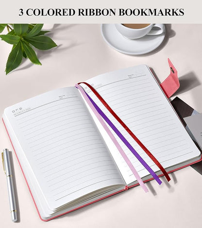 365 Page Thick Lined Journal Notebook for Men Women, B5 Large Leather Journals for Writing, Hardcover Notebooks for Work, School, Note Taking, Business, Travel Diary, College Ruled 7.6" x 10"