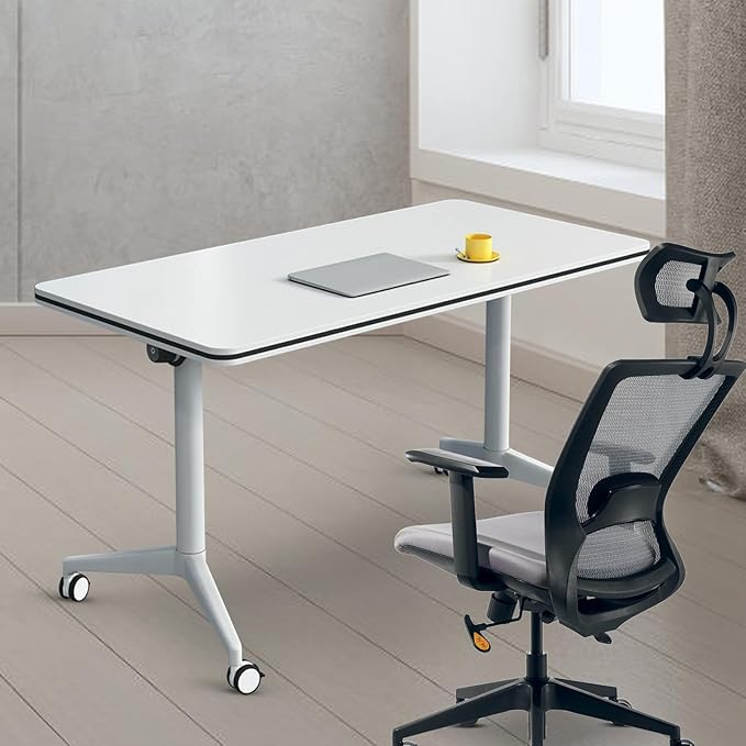 Conference Room Table, Folding Conference Table with Flip-Top Design, Mobile Seminars Dynamic Meetings Training Tables for Offices, Classrooms, and Meeting Room (6, 1915, 47.2)