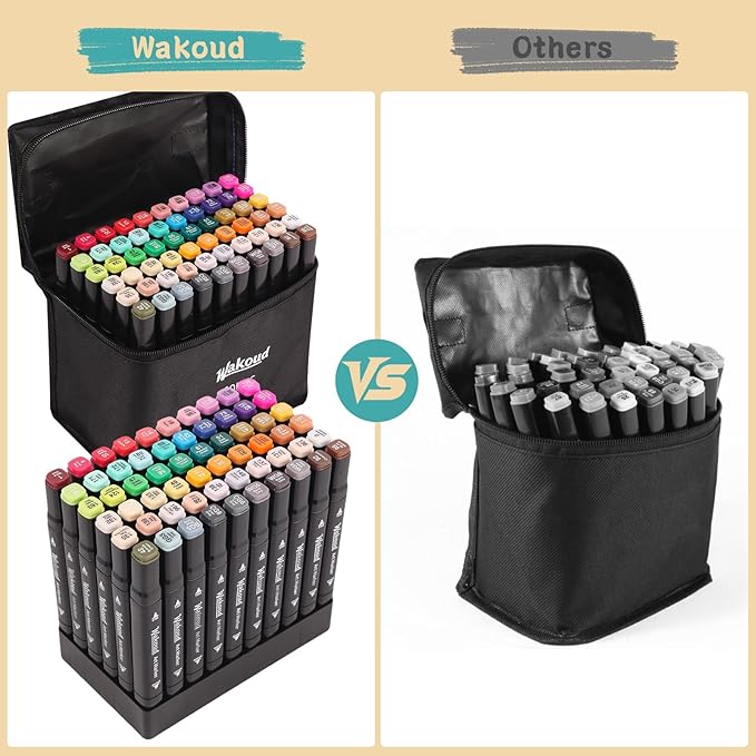Alcohol Markers, 60 Colors Dual Tip Permanent Art Markers, Drawing Marker, Coloring Marker for Book Painting Card Making for Adults Kids.