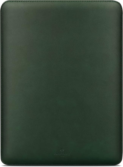 Comfyable Laptop Sleeve 13 Inch Precisely Compatible with MacBook Air M4 2025-2018 & MacBook Pro M2 2022 M1 2020-2016, Faux Leather Cover Case, Green