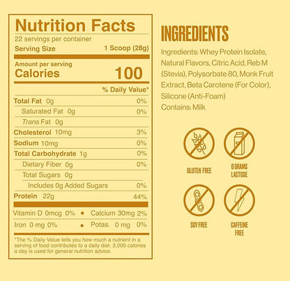 SEEQ Clear Whey Isolate Protein Powder, Mango Pineapple - 22 Servings, 22g Protein Per Serving - 0g Lactose, Sugar-Free, Keto-Friendly, Soy Free - Juice-Like Protein, Post-Workout Recovery