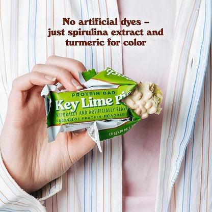 Barebells Protein Bars Key Lime Pie - 12 bars, 20g High Protein Treats - White Chocolate Nutrition Bar with 1g Total Sugars - On-The-Go Breakfast or Post-Workout Snack