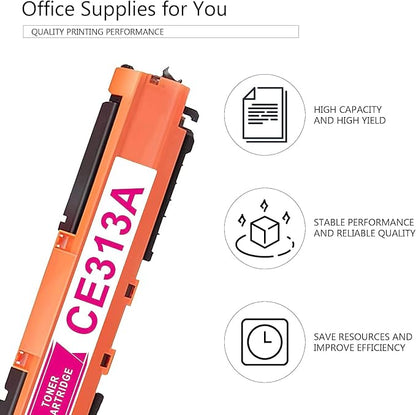 126A Toner Cartridges (4-Pack) | CE310A Black, CE311A Cyan, CE312A Yellow, CE313A Magenta Works with Laser Pro 100 color MFP M175 Series, Laser Pro CP1025 Series, TopShot Laser Pro M275 MFP Series